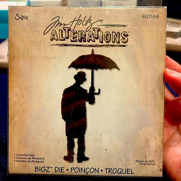 Tim Holtz Alterations. Bigz Die. Umbrella Man. Rare!